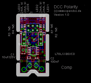 Layout DCC Tester SMD, Spur N